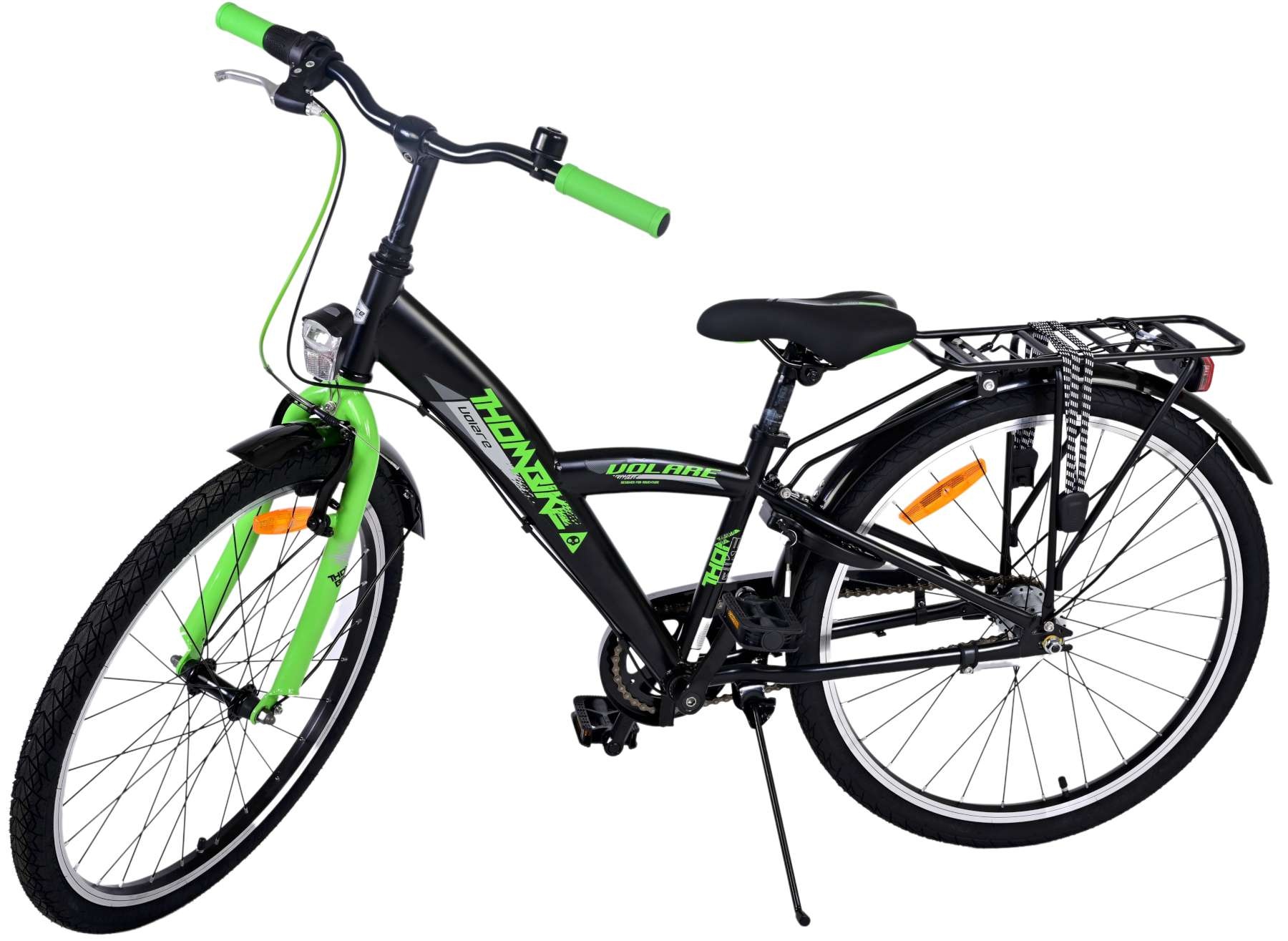 Volare Thombike Kinderfahrrad - Jungen - 24 Zoll - Grün Schwarz - 3 Gänge