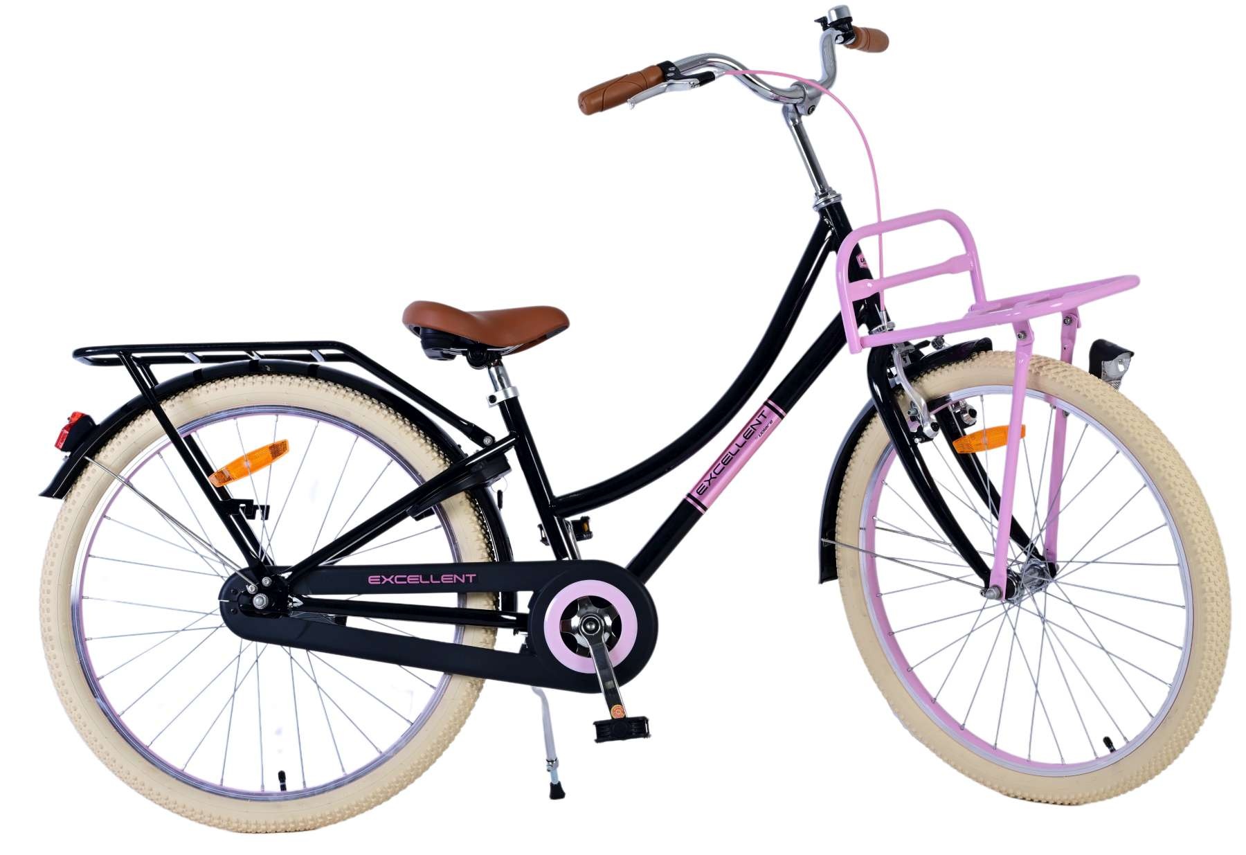 Volare Excellent Kinderfahrrad - Mädchen - 24 Zoll - Schwarz