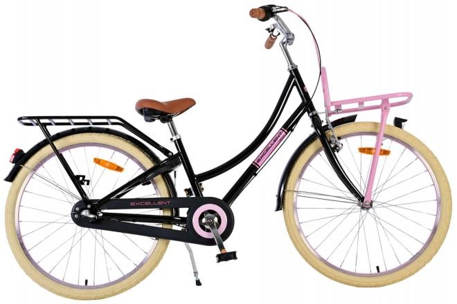 Volare Excellent Kinderfahrrad - Mädchen - 24 Zoll - Schwarz - 3 Gänge