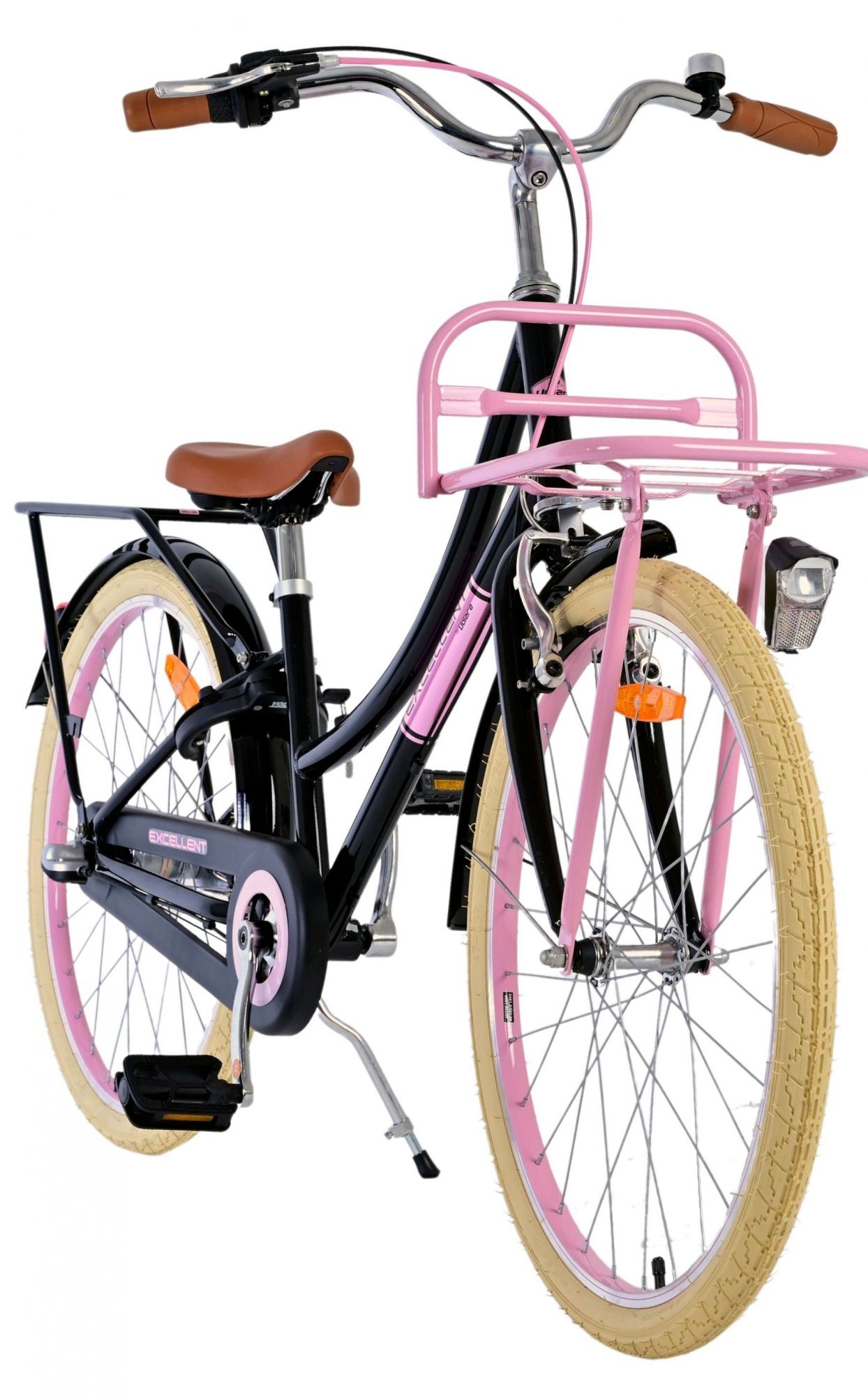 Volare Excellent Kinderfahrrad - Mädchen - 24 Zoll - Schwarz - 3 Gänge