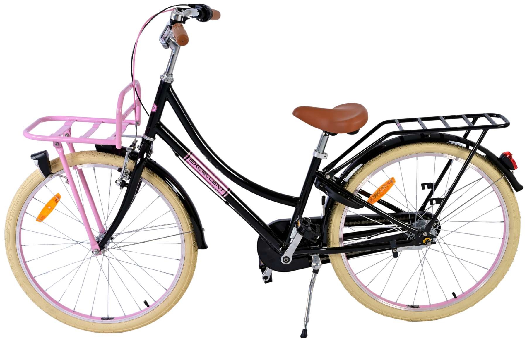 Volare Excellent Kinderfahrrad - Mädchen - 24 Zoll - Schwarz - 3 Gänge