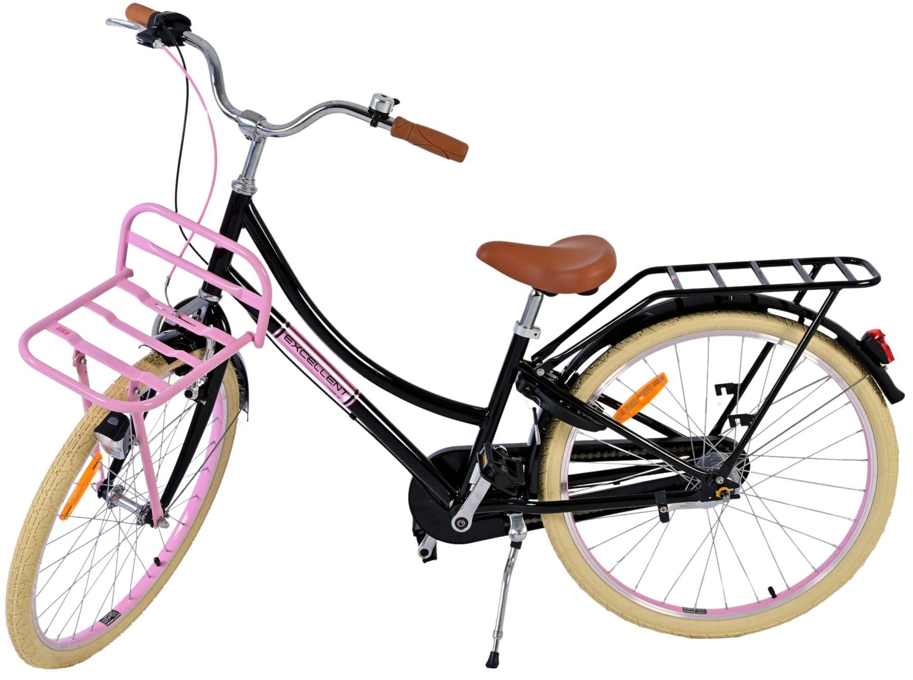 Volare Excellent Kinderfahrrad - Mädchen - 24 Zoll - Schwarz - 3 Gänge
