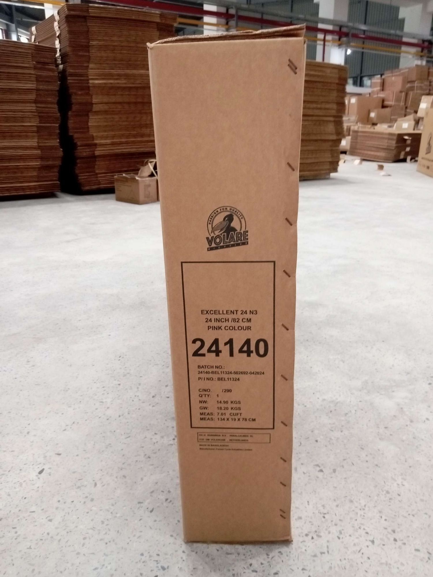 Volare Excellent Kinderfahrrad - Mädchen - 24 Zoll - Rosa - 3 Gänge
