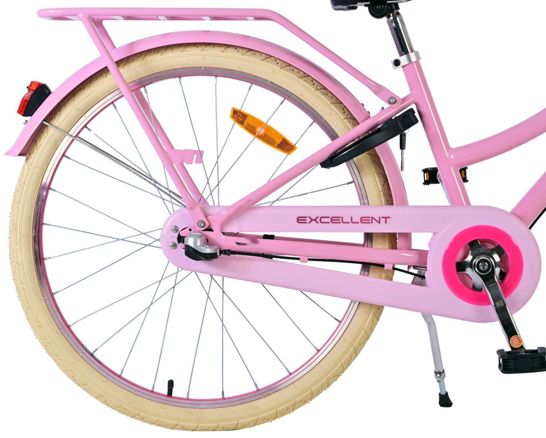 Volare Excellent Kinderfahrrad - Mädchen - 24 Zoll - Rosa - 3 Gänge