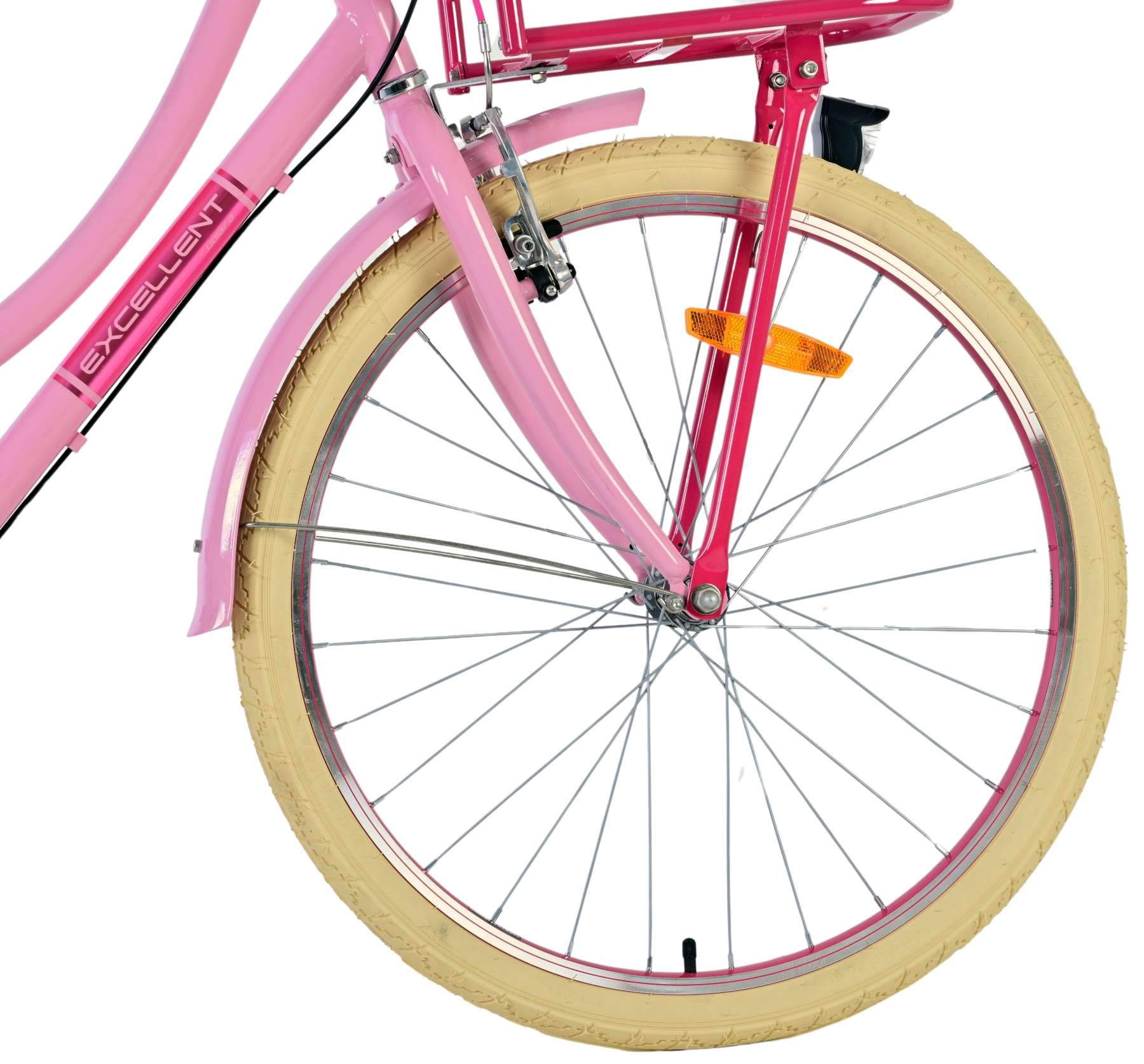 Volare Excellent Kinderfahrrad - Mädchen - 24 Zoll - Rosa - 3 Gänge