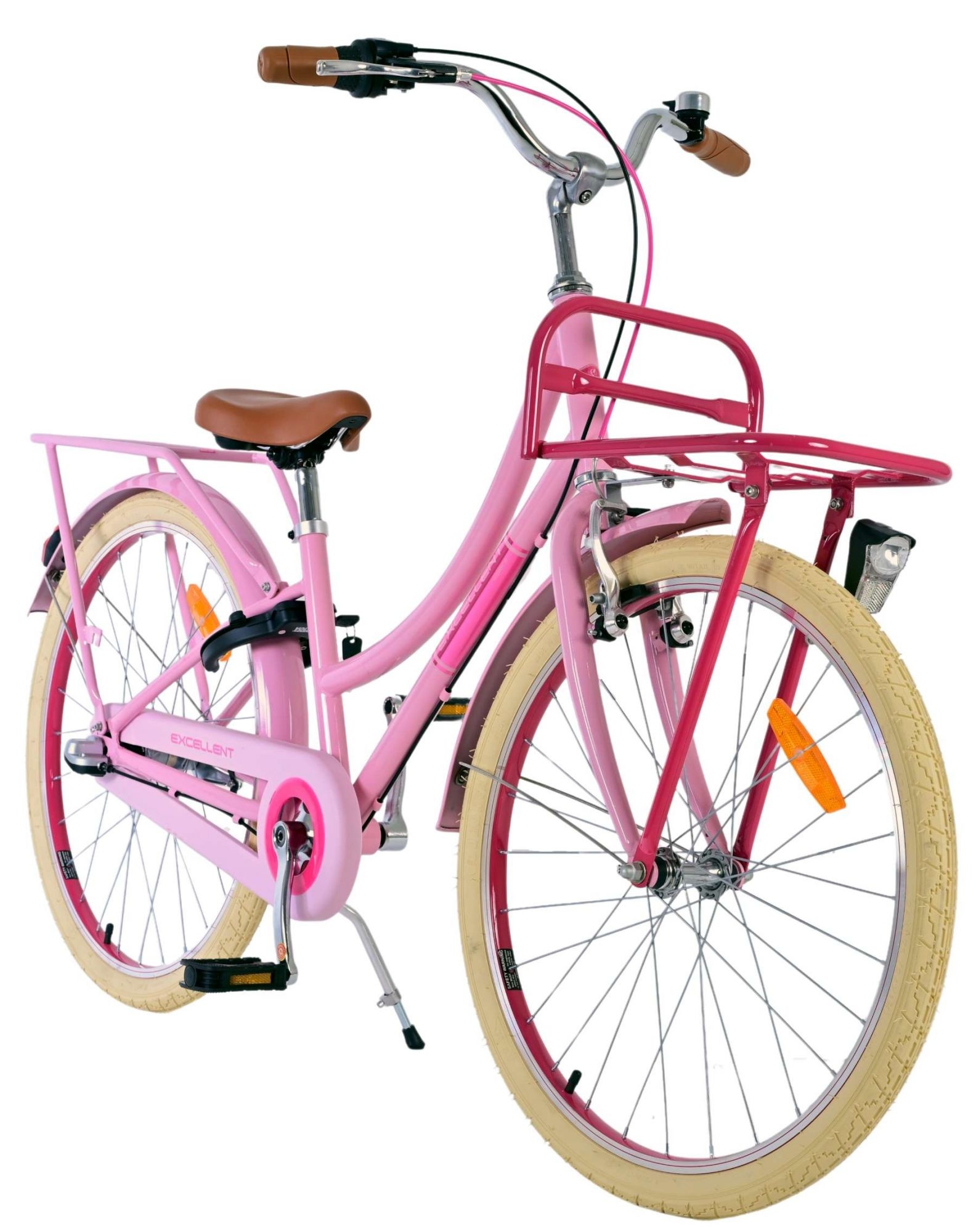 Volare Excellent Kinderfahrrad - Mädchen - 24 Zoll - Rosa - 3 Gänge