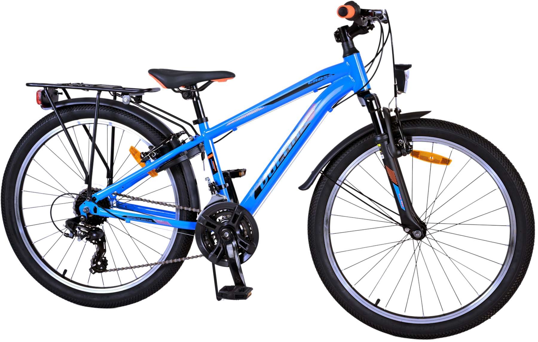 Volare Cross Kinderfahrrad - Jungen - 24 Zoll - Blau - 18-Gang - Zweihandbremsen