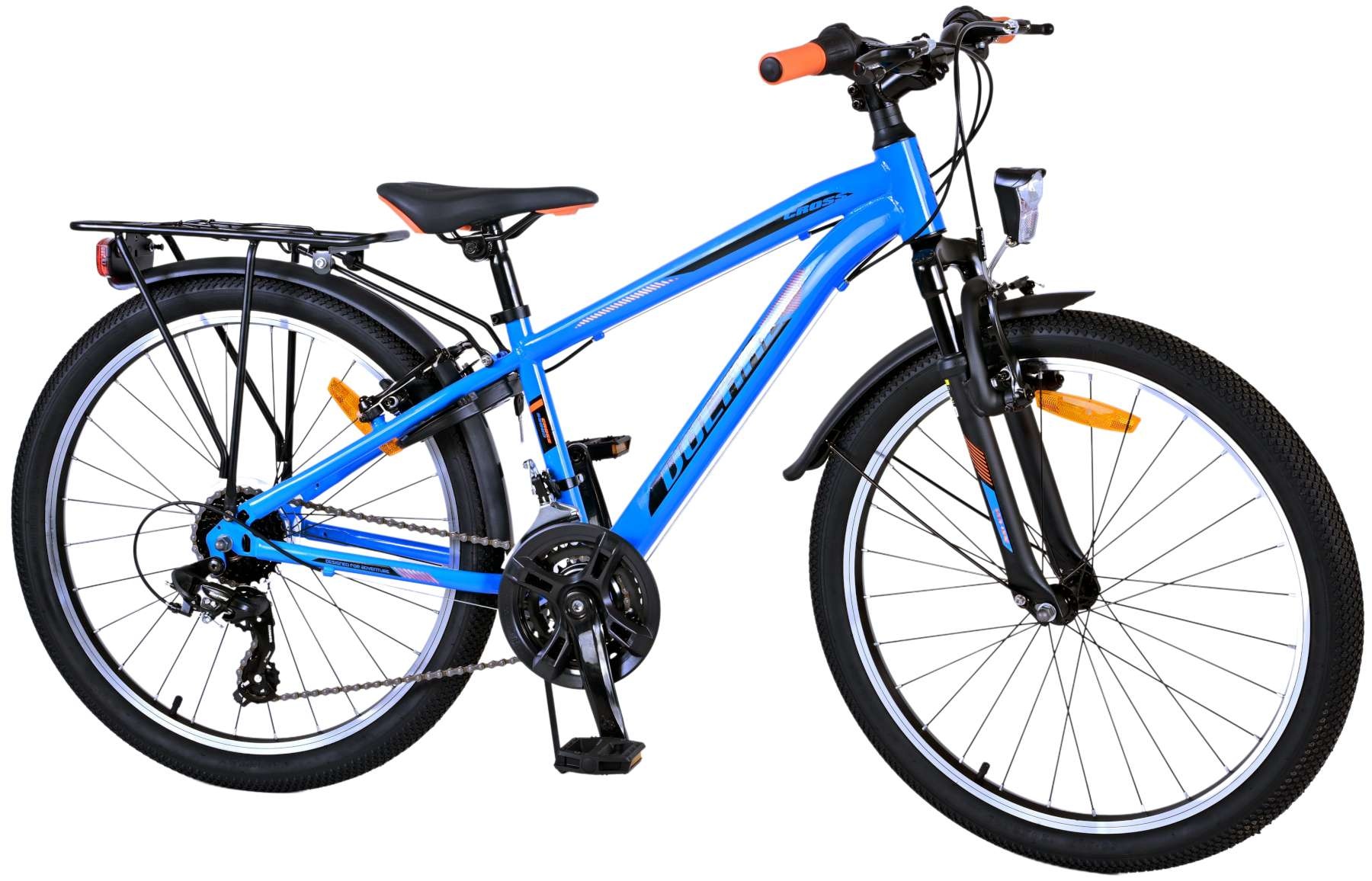 Volare Cross Kinderfahrrad - Jungen - 24 Zoll - Blau - 18-Gang - Zweihandbremsen