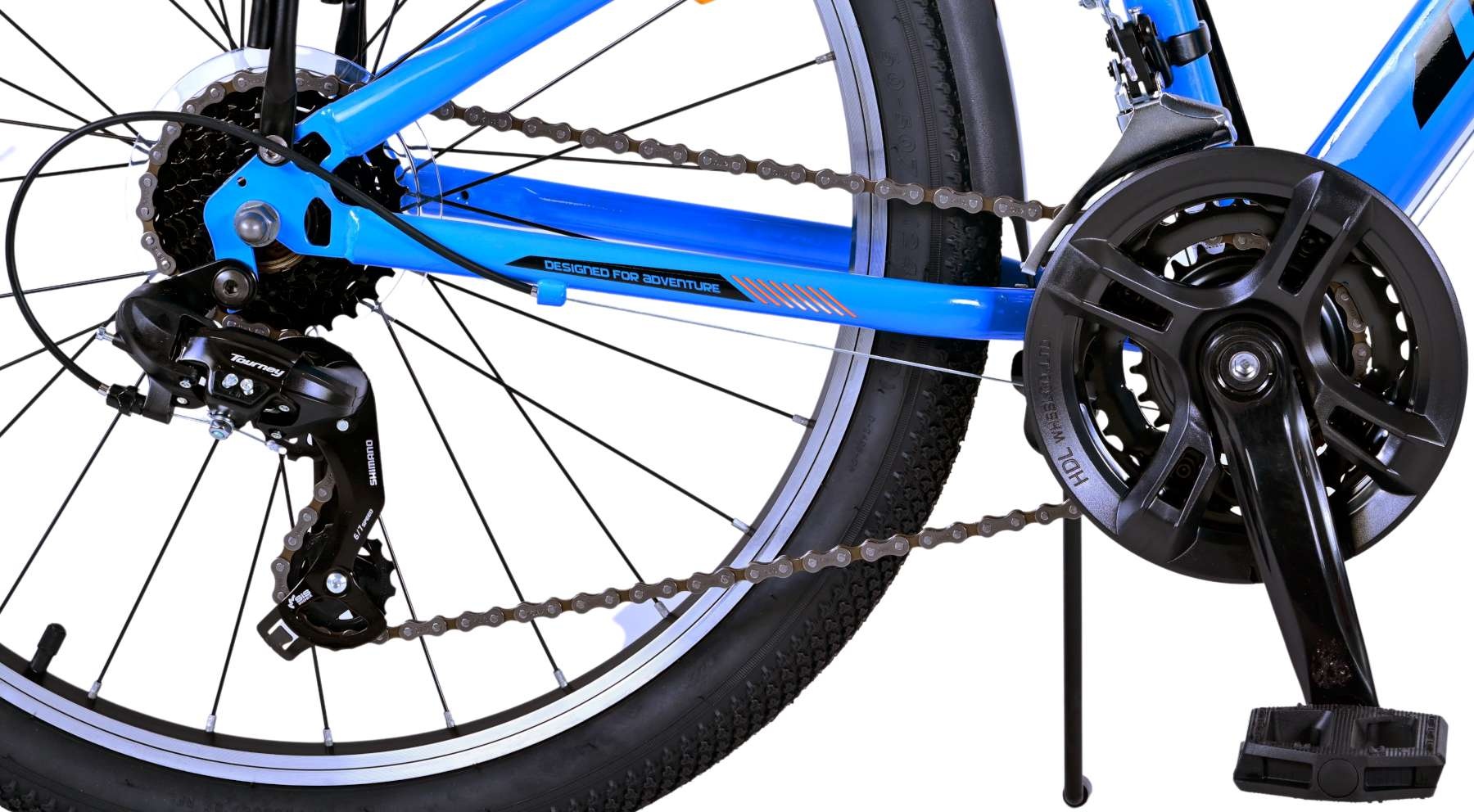 Volare Cross Kinderfahrrad - Jungen - 24 Zoll - Blau - 18-Gang - Zweihandbremsen