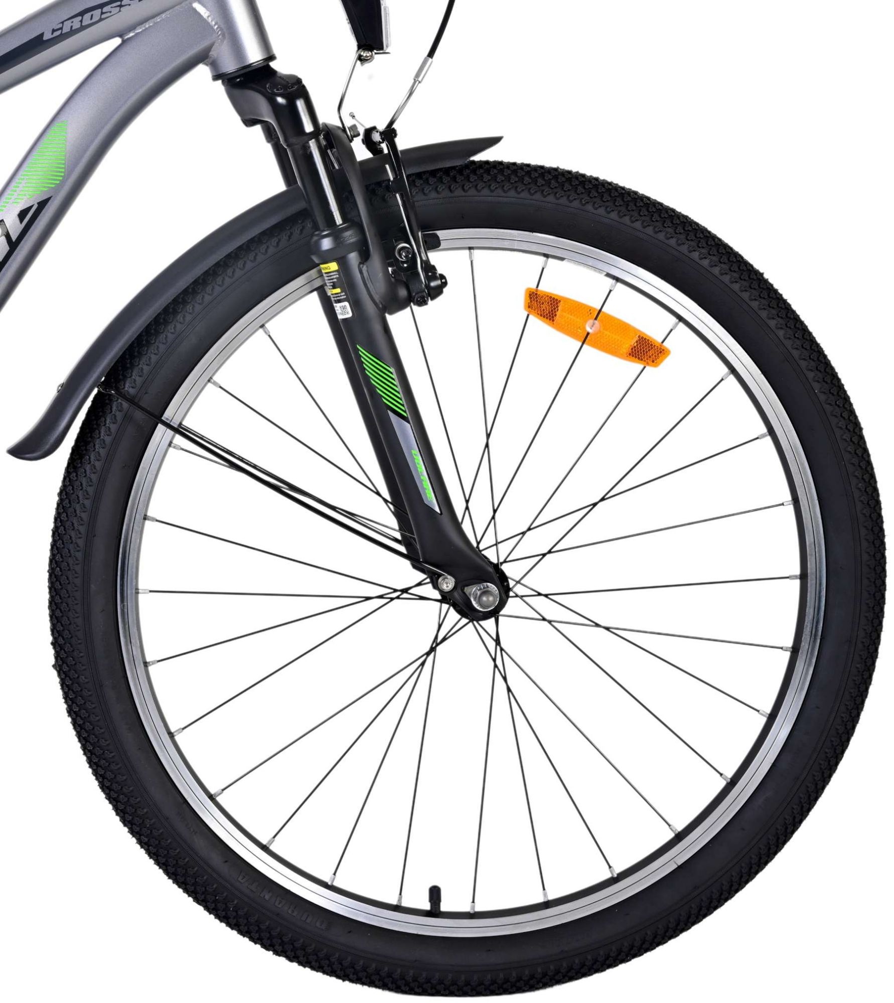 Volare Cross Kinderfahrrad - Jungen - 24 Zoll - dunkelgrau