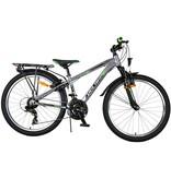 Volare Cross Kinderfahrrad - Jungen - 24 Zoll - Grau - 18-Gang - Zweihandbremsen