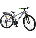 Volare Cross Kinderfahrrad - Jungen - 24 Zoll - Grau - 18-Gang - Zweihandbremsen