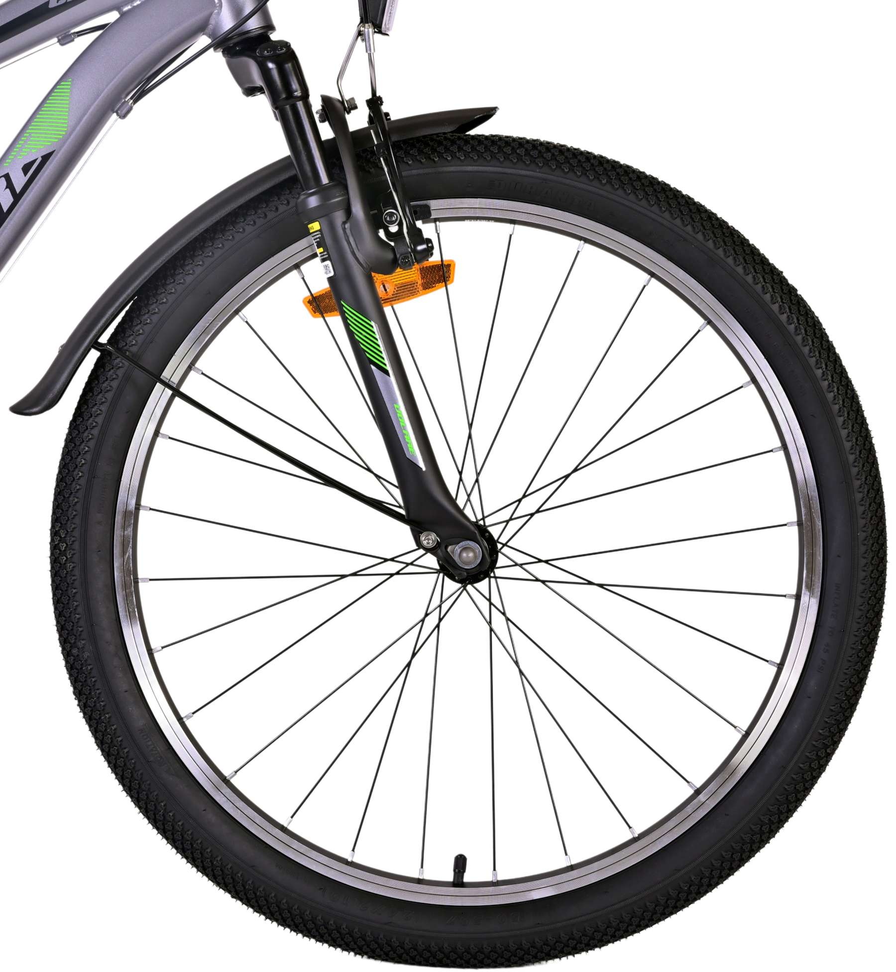 Volare Cross Kinderfahrrad - Jungen - 24 Zoll - Grau - 18-Gang - Zweihandbremsen