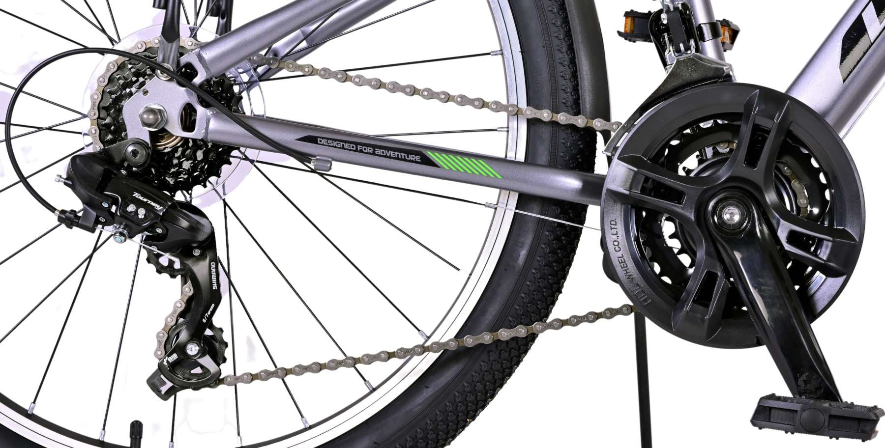 Volare Cross Kinderfahrrad - Jungen - 24 Zoll - Grau - 18-Gang - Zweihandbremsen