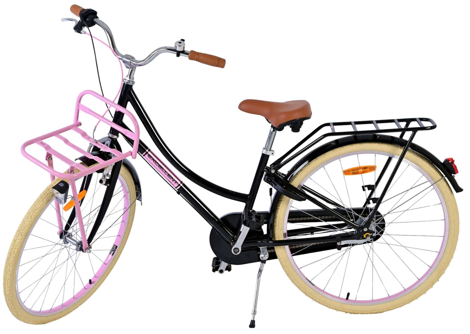 Volare Excellent Kinderfahrrad - Mädchen - 26 Zoll - Schwarz -  3 Gänge