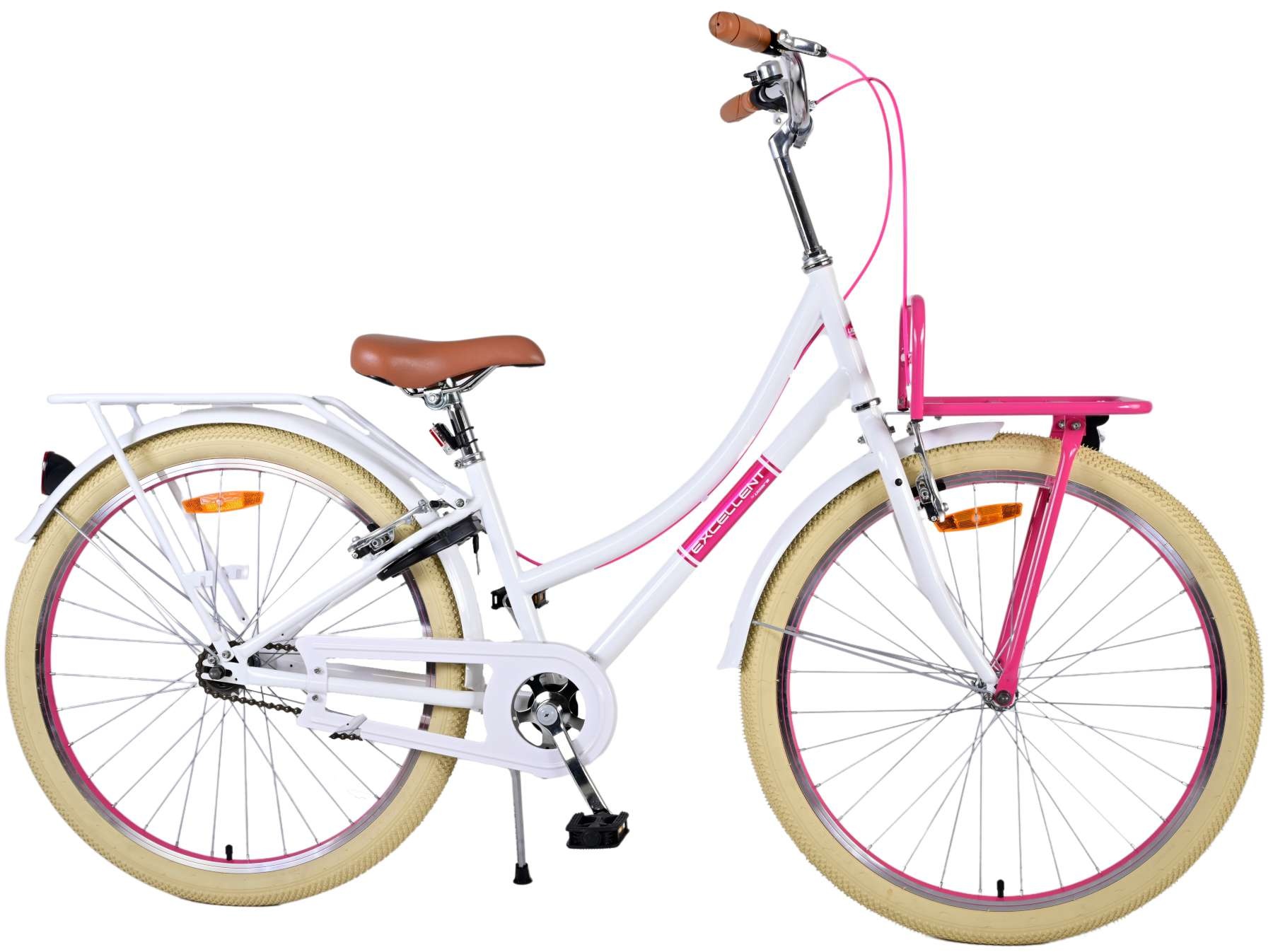 Volare Excellent Children's bike - Girls - 26 inches - White - Two hand brakes