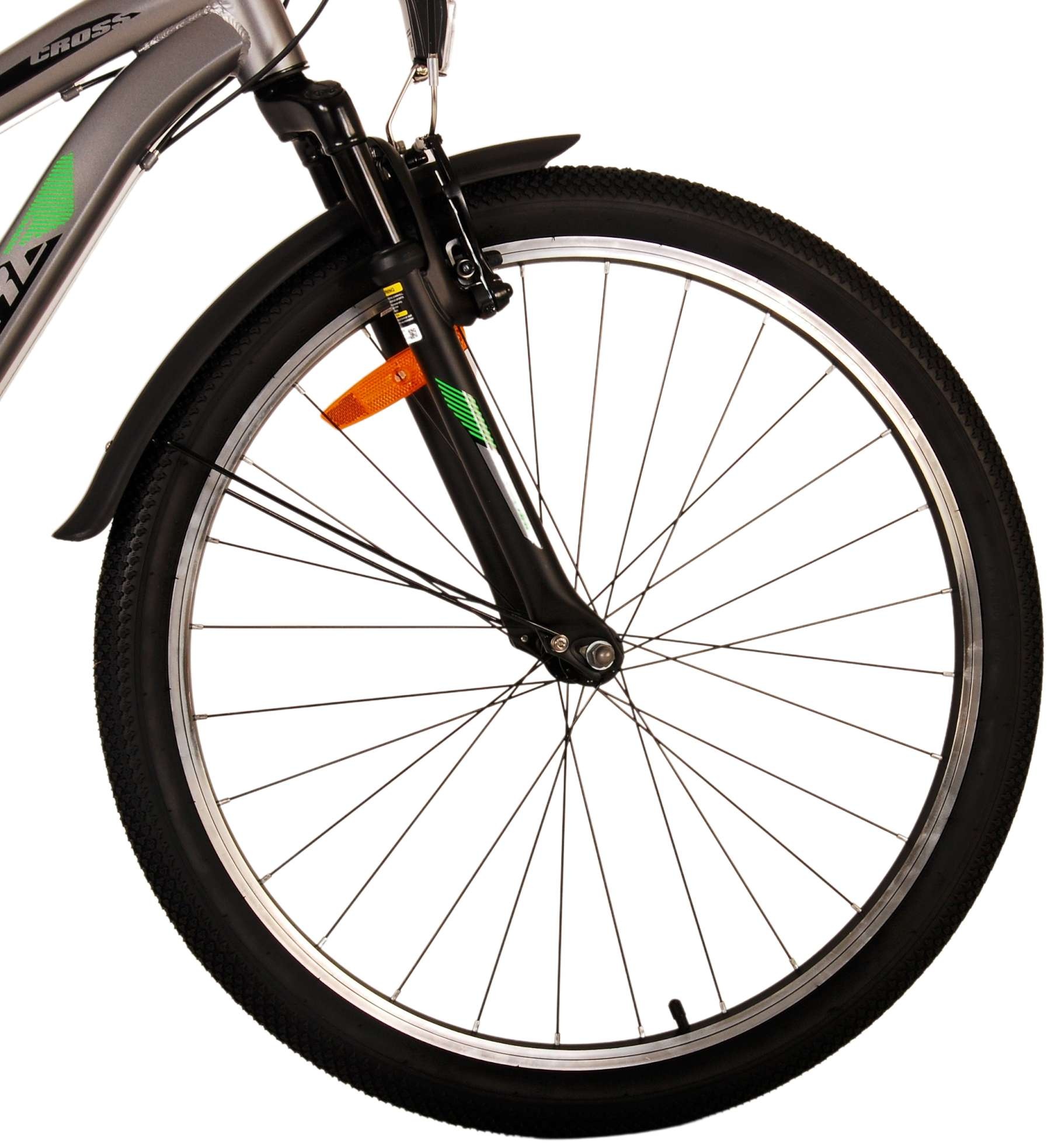 Volare Cross Kinderfahrrad - Jungen - 26 Zoll - Grau - 18 Gänge - Zweihandbremsen