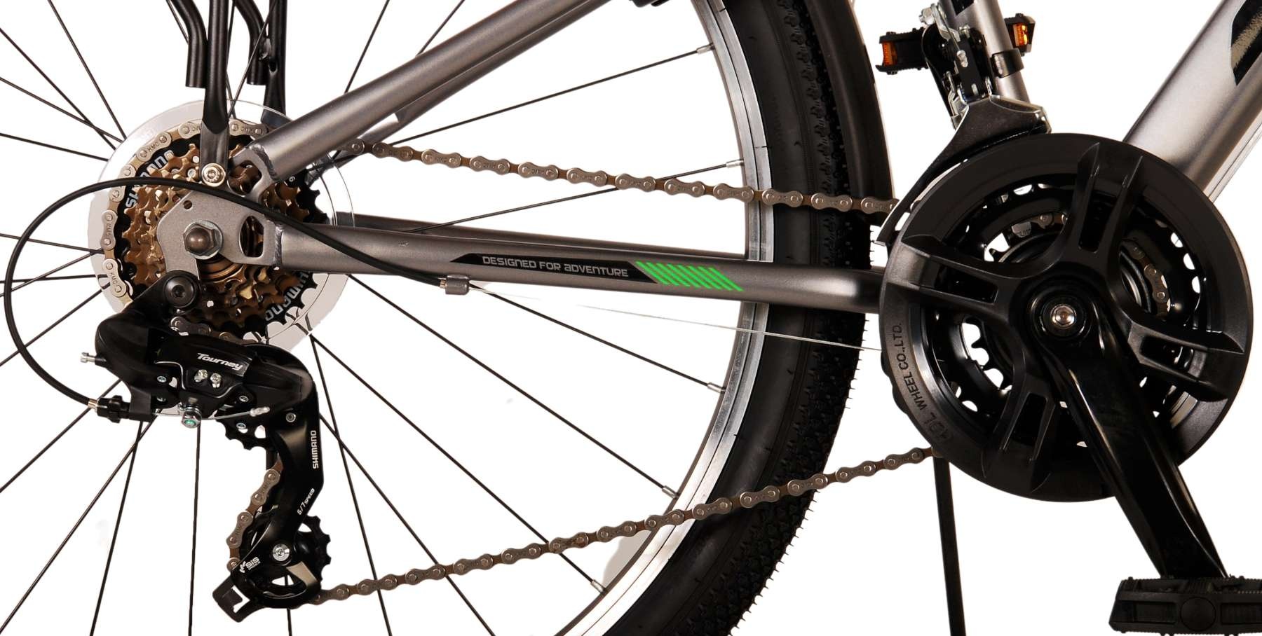 Volare Cross Kinderfahrrad - Jungen - 26 Zoll - Grau - 18 Gänge - Zweihandbremsen