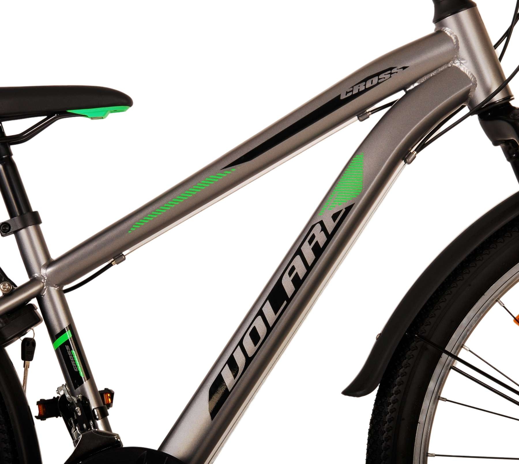 Volare Cross Kinderfahrrad - Jungen - 26 Zoll - Grau - 18 Gänge - Zweihandbremsen