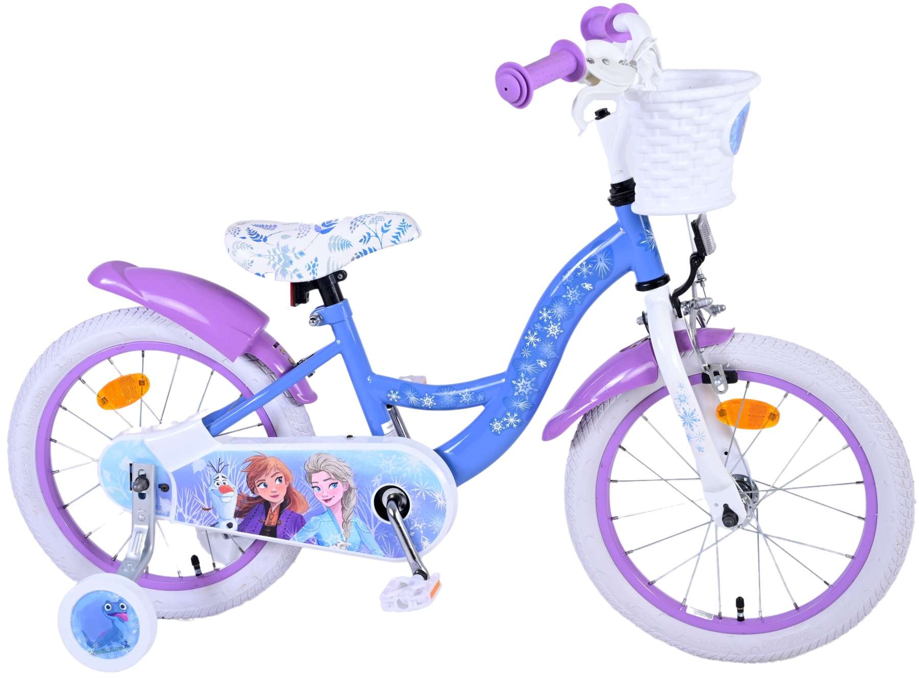 Disney Frozen 2 Kinderfahrrad - Mädchen - 16 Zoll - Blau / Lila