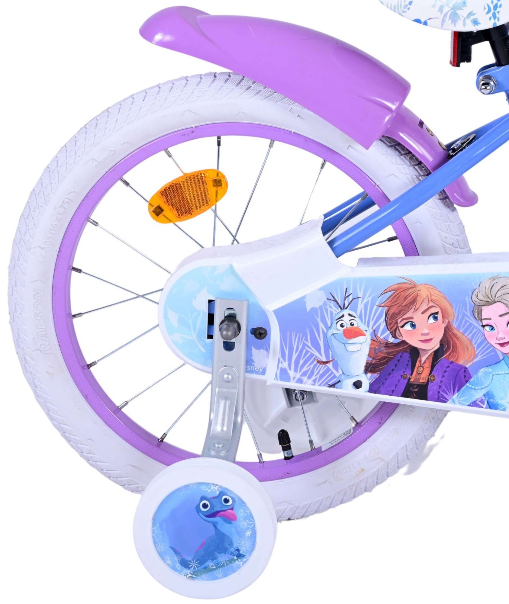 Disney Frozen 2 Kinderfahrrad - Mädchen - 16 Zoll - Blau / Lila