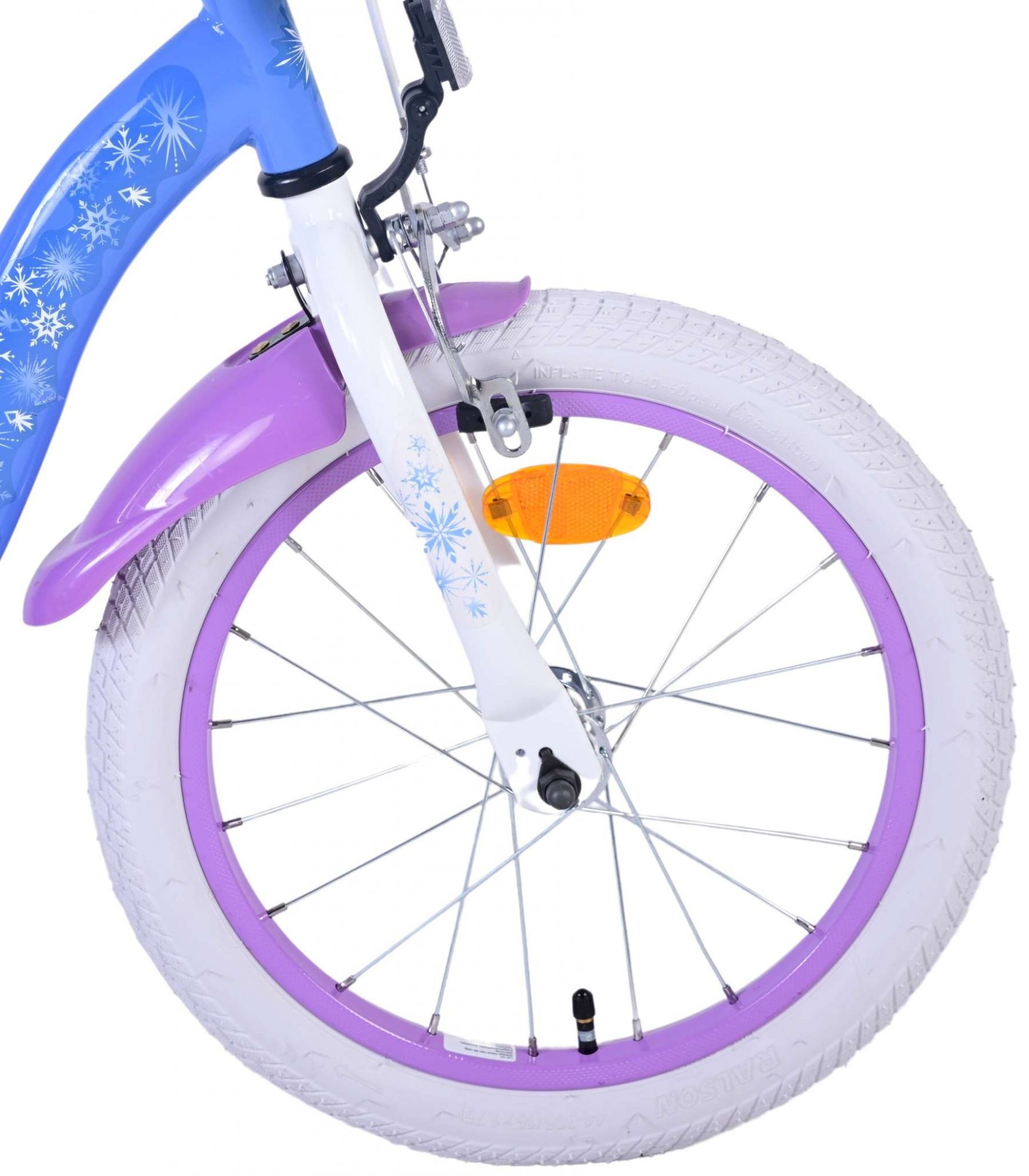 Disney Frozen 2 Kinderfahrrad - Mädchen - 16 Zoll - Blau / Lila