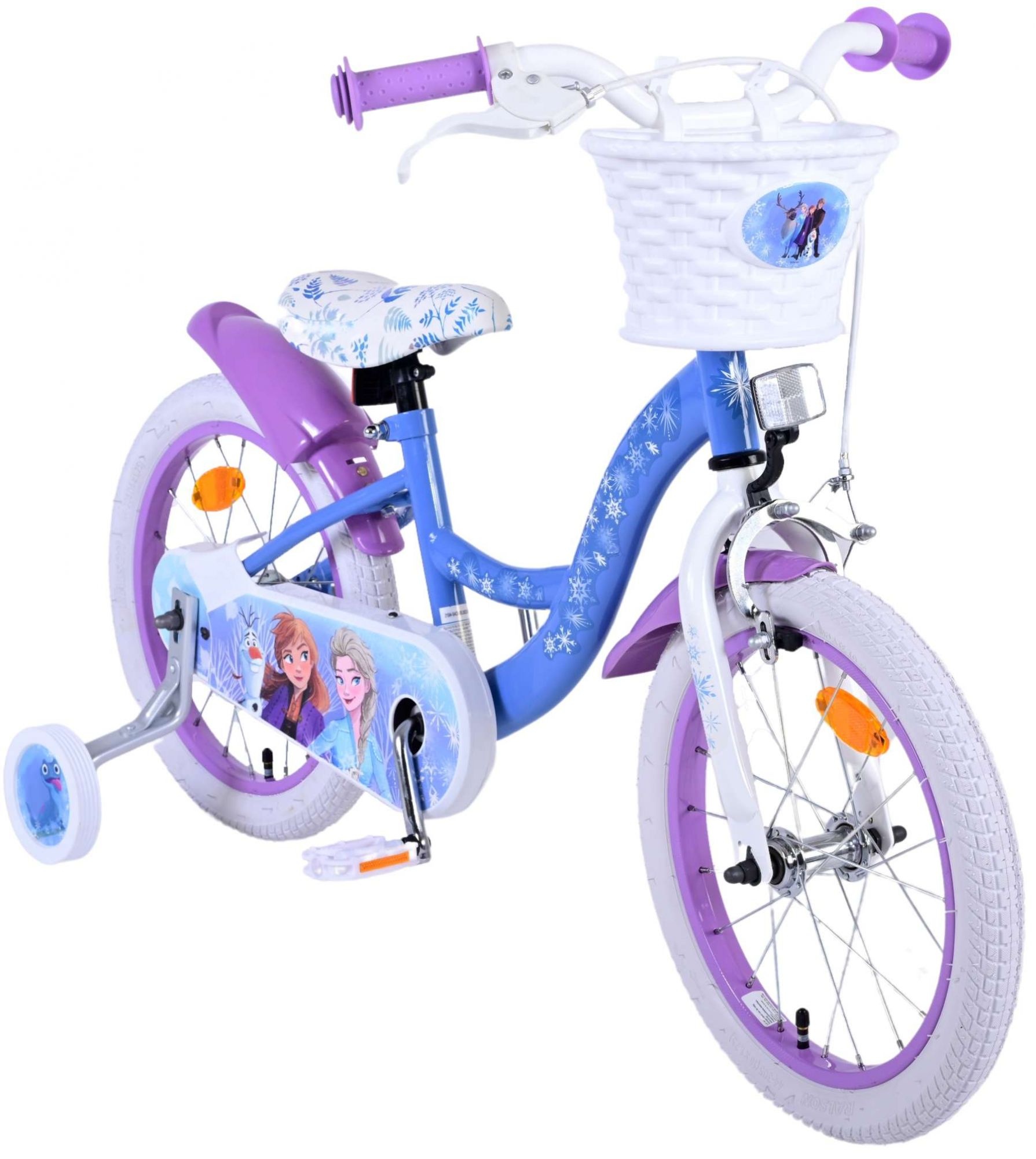 Disney Frozen 2 Kinderfahrrad - Mädchen - 16 Zoll - Blau / Lila