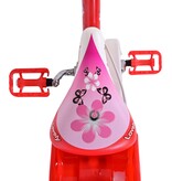 Volare Lovely Kinderfahrrad - Mädchen - 14 Zoll - Rot Weiß - 2 Handbremsen
