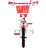 Volare Lovely Kinderfahrrad - Mädchen - 14 Zoll - Rot Weiß - 2 Handbremsen
