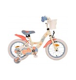 Disney Stitch Kinderfahrrad - Mädchen - 14 Zoll - Creme Koralle Blau