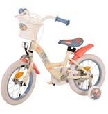 Disney Stitch Kinderfahrrad - Mädchen - 14 Zoll - Creme Koralle Blau
