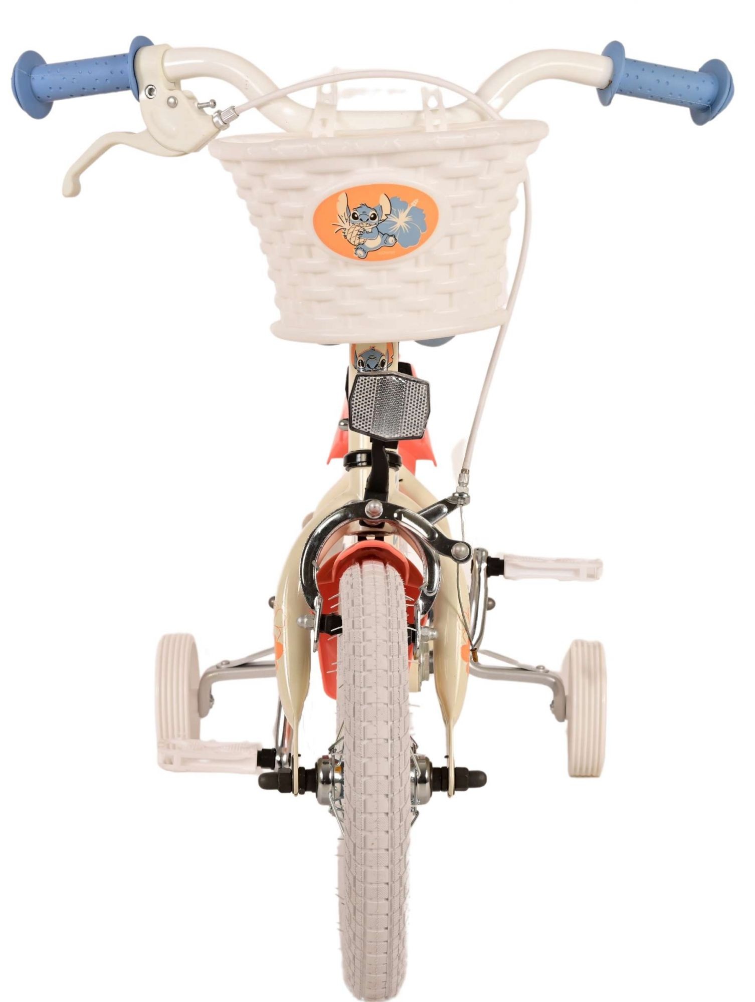 Disney Stitch Kinderfahrrad - Mädchen - 12 Zoll - Creme Koralle Blau