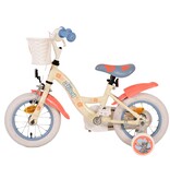 Disney Stitch Kinderfahrrad - Mädchen - 12 Zoll - Creme Koralle Blau