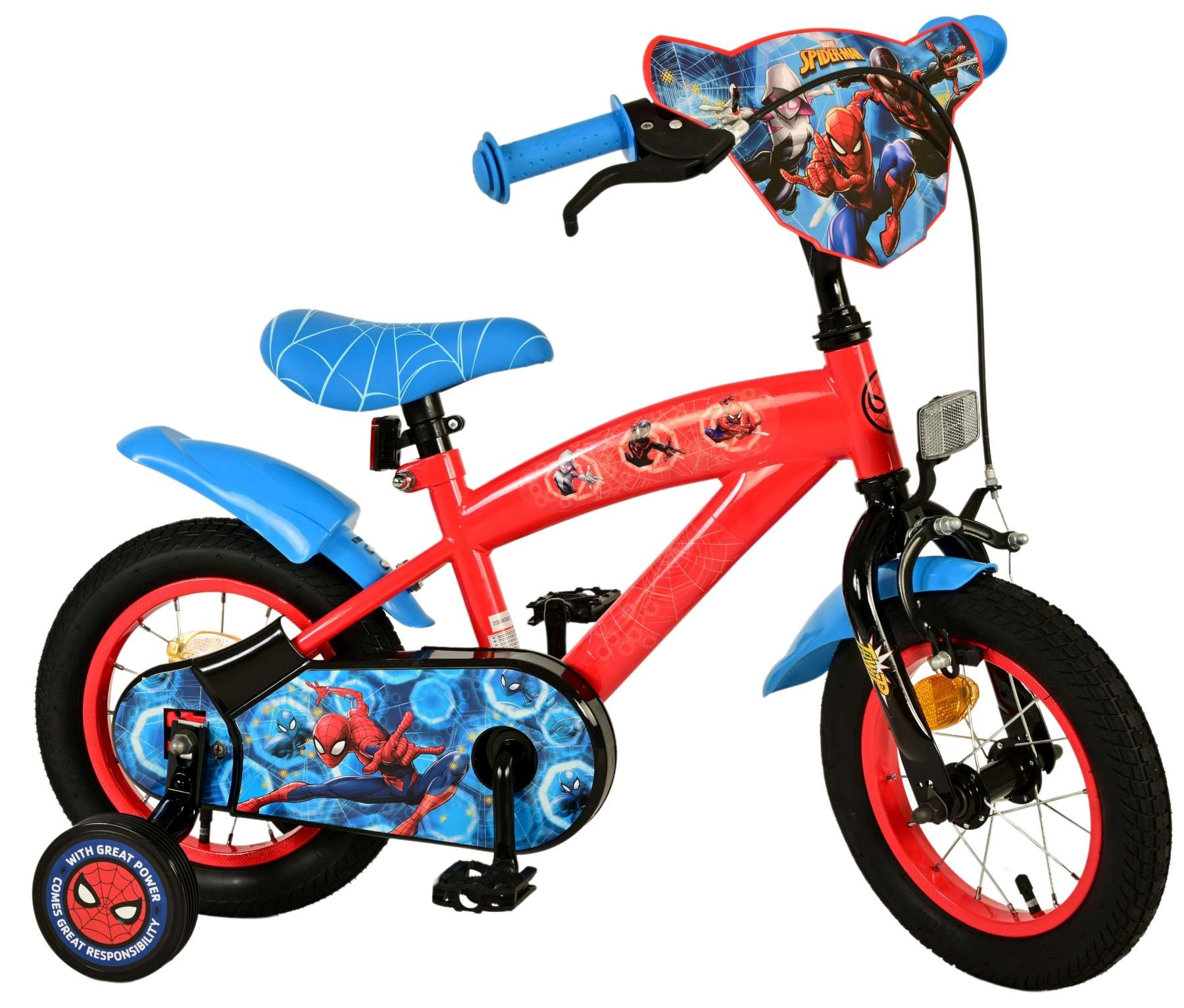 Spider-Man Kids bike - Boys - 12 inches - Blue/Red