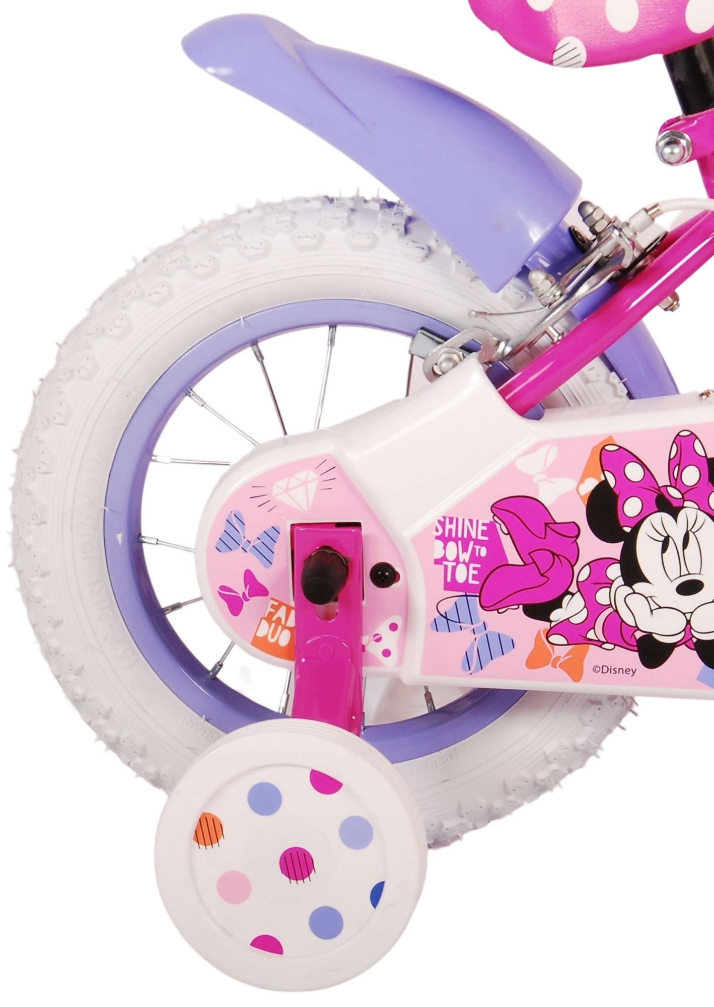 Disney Minnie Cutest Ever! Kinderfahrrad - Mädchen - 12 Zoll - Rosa - Zwei Handbremsen