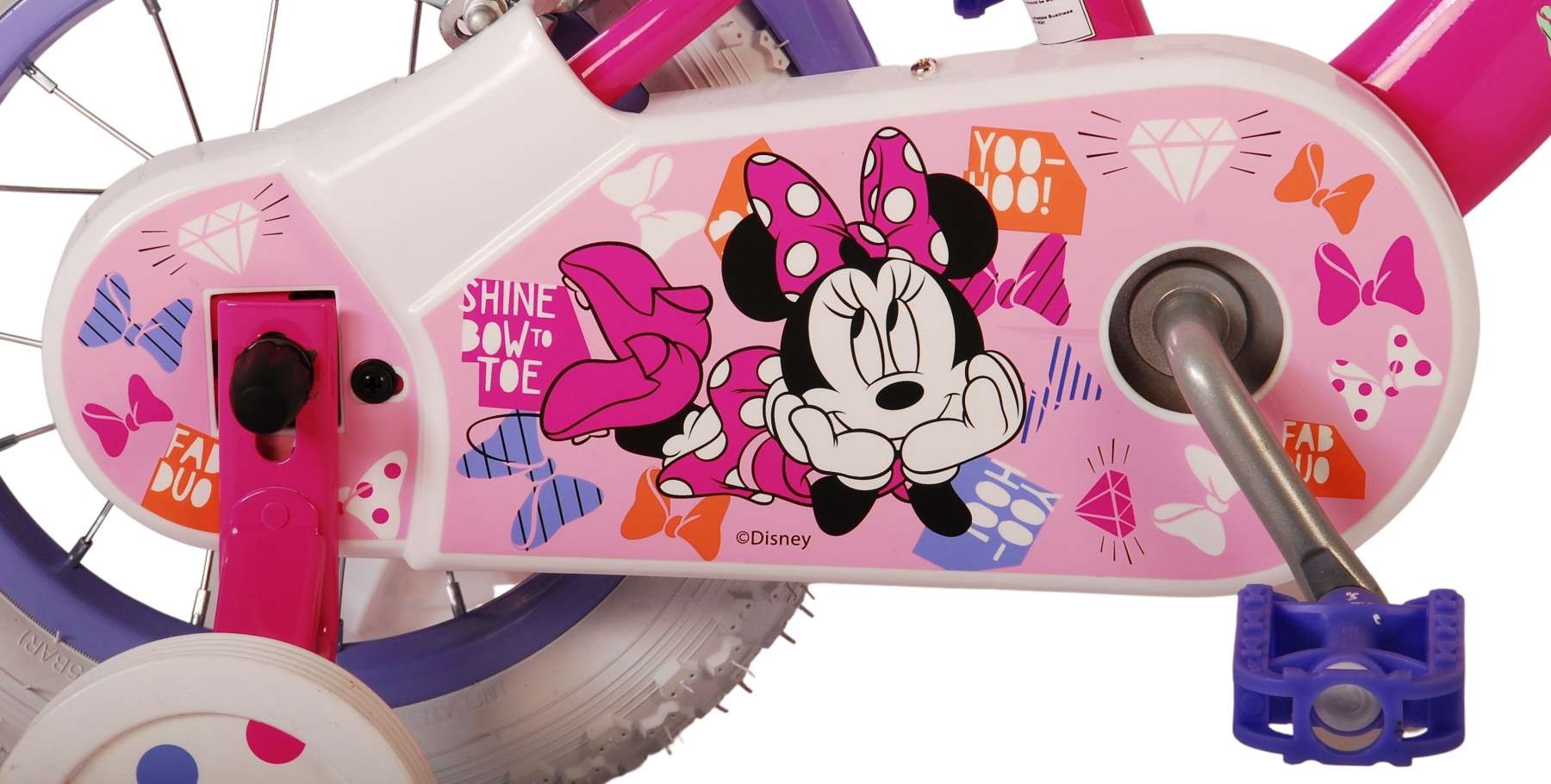 Disney Minnie Cutest Ever! Kinderfahrrad - Mädchen - 12 Zoll - Rosa - Zwei Handbremsen
