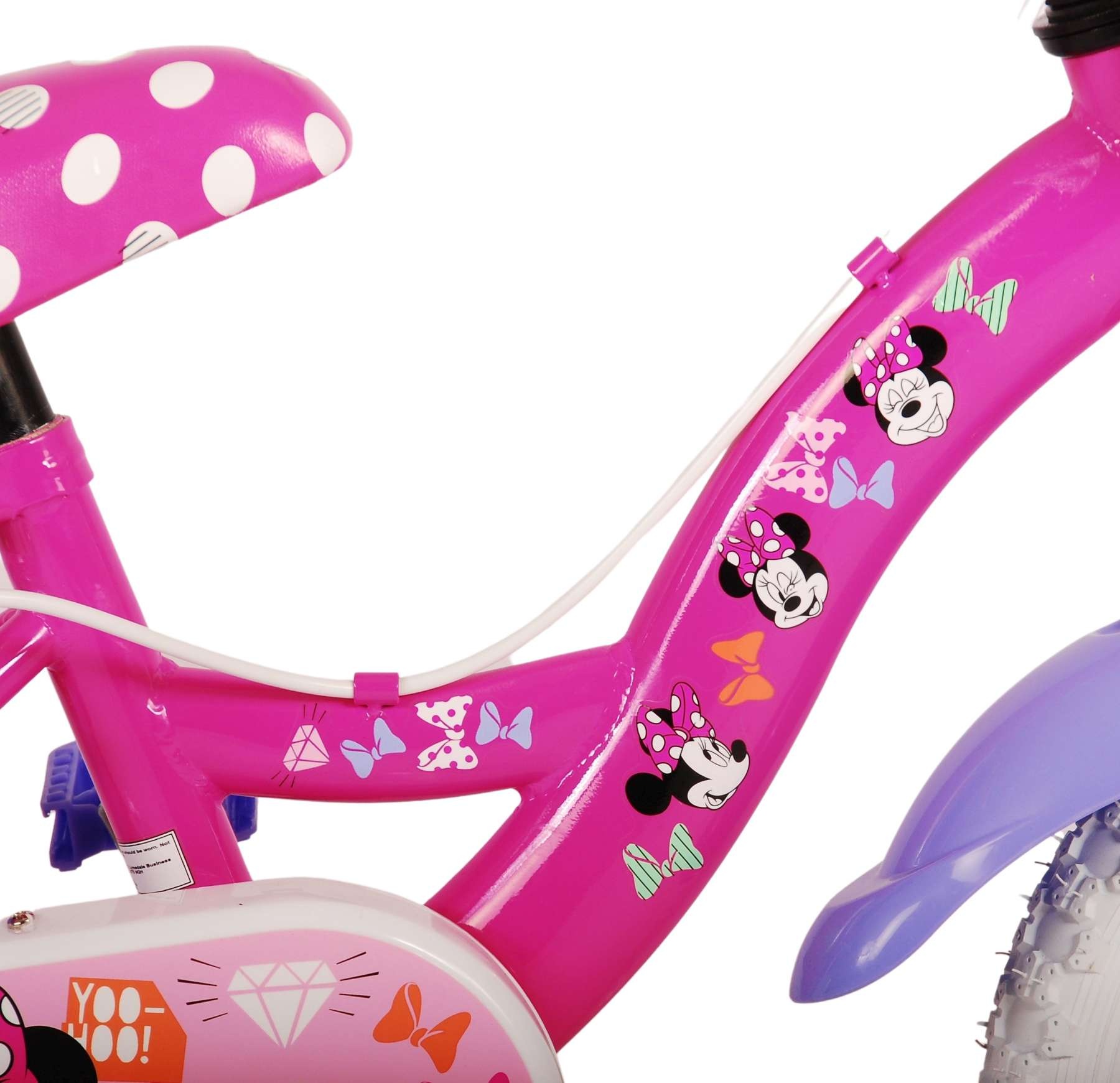 Disney Minnie Cutest Ever! Kinderfahrrad - Mädchen - 12 Zoll - Rosa - Zwei Handbremsen