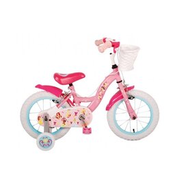 Disney Princess Kinderfahrrad - Mädchen - 14 Zoll - Rosa - Zweihandbremsen