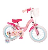 Disney Princess Kinderfahrrad - Mädchen - 14 Zoll - Rosa - Zweihandbremsen