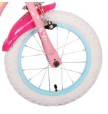 Disney Princess Kinderfahrrad - Mädchen - 14 Zoll - Rosa - Zweihandbremsen