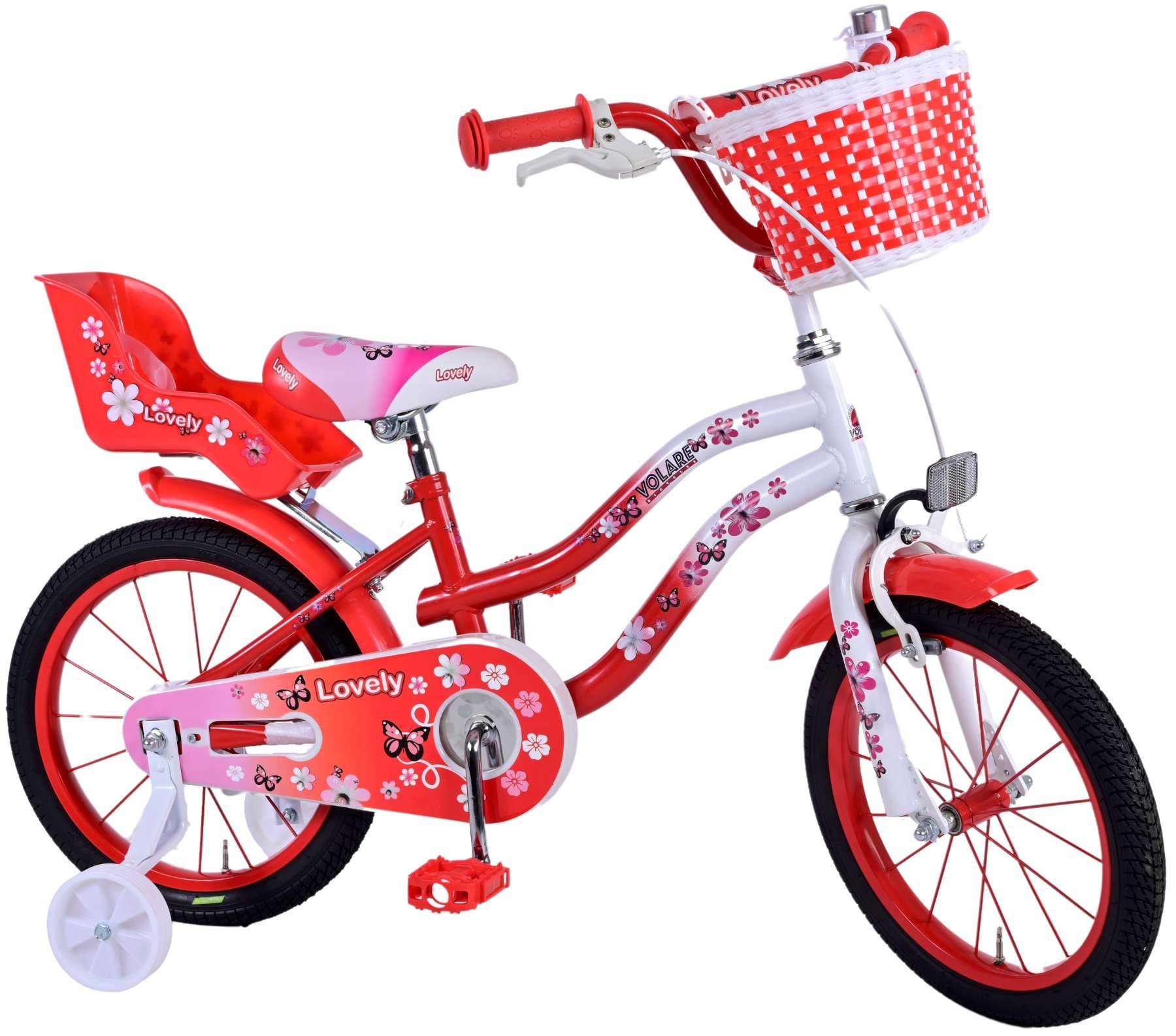 Volare Lovely children's bike - Girls - 16 inch - Red White