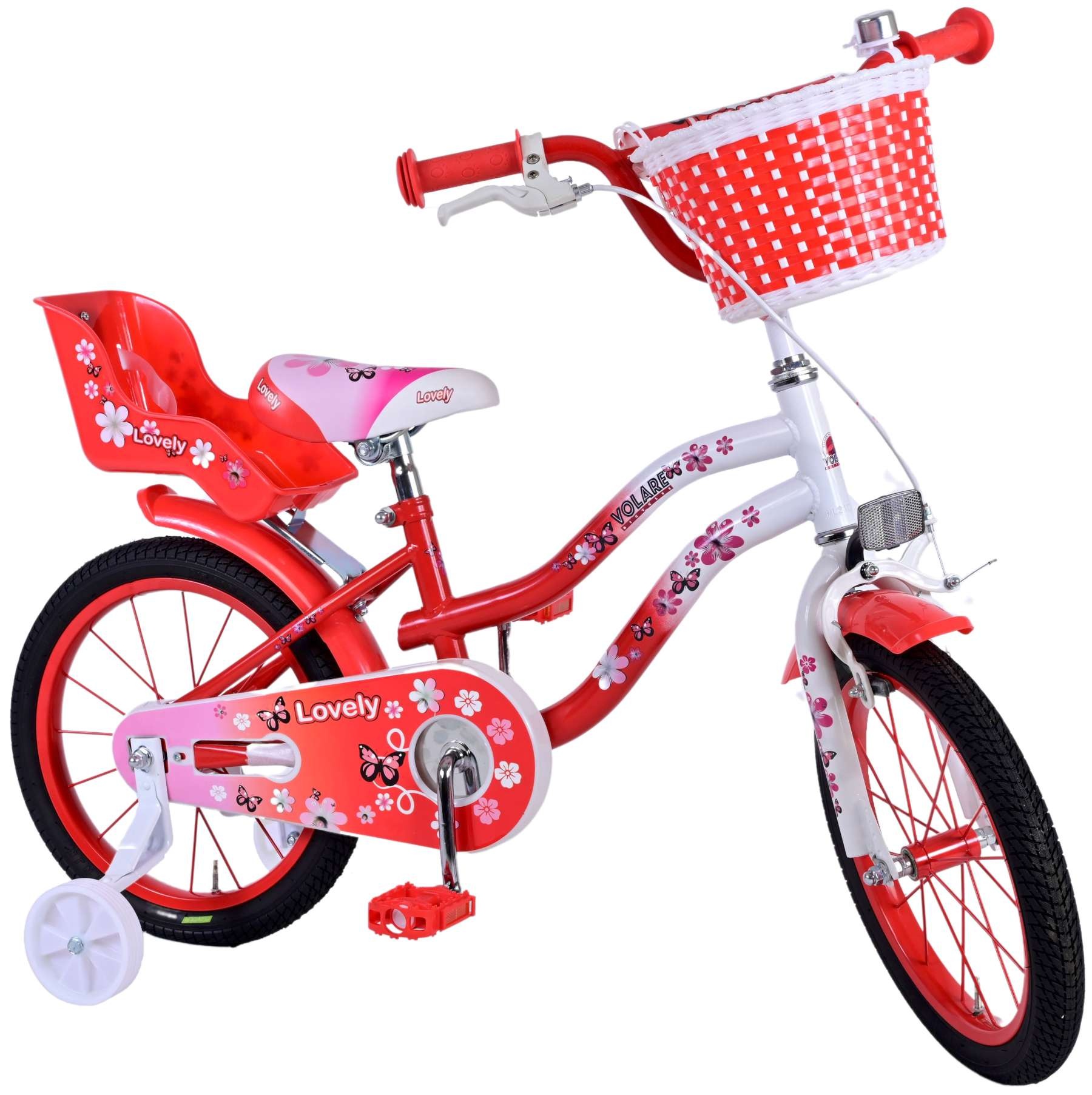 Volare Lovely children's bike - Girls - 16 inch - Red White
