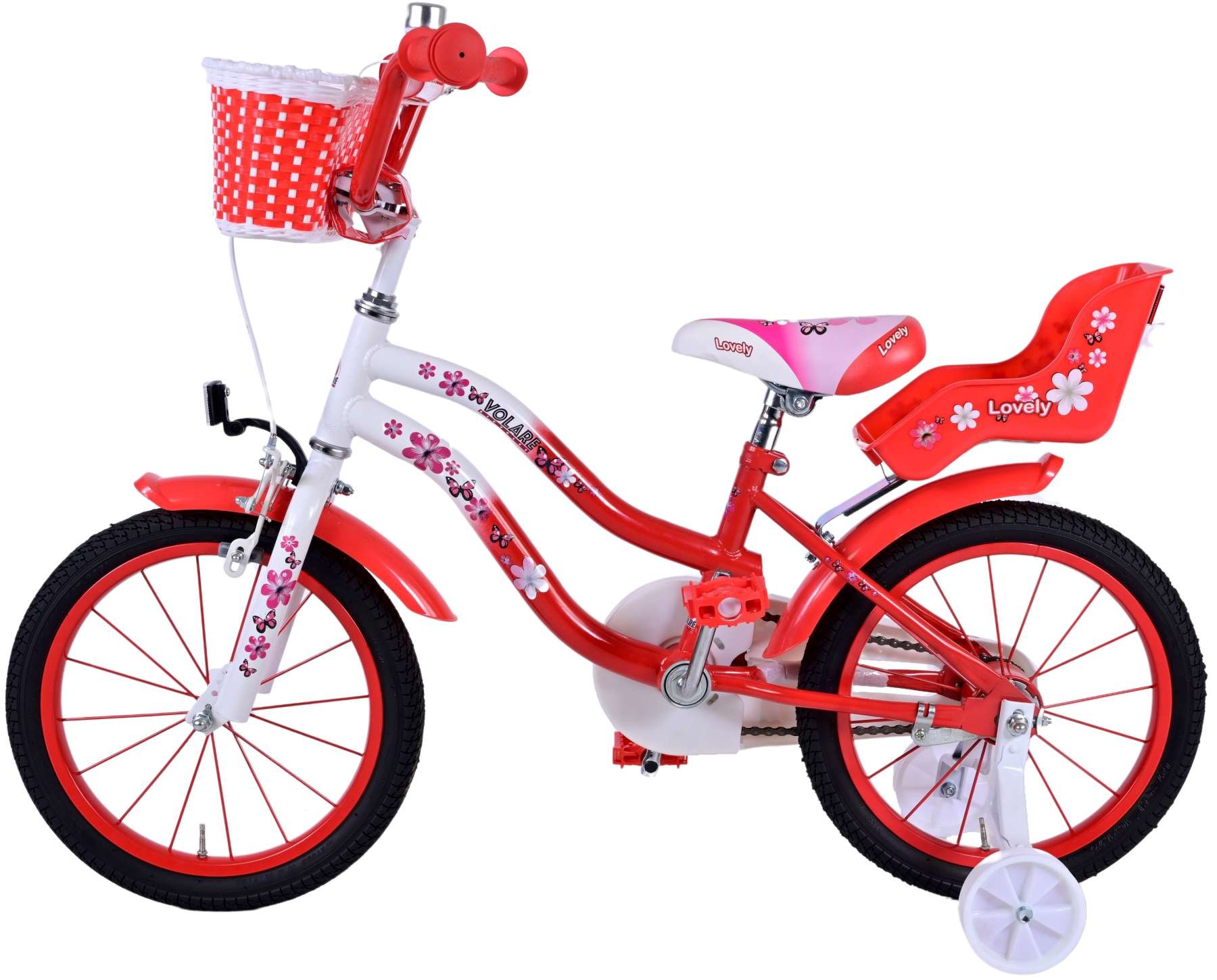 Volare Lovely children's bike - Girls - 16 inch - Red White
