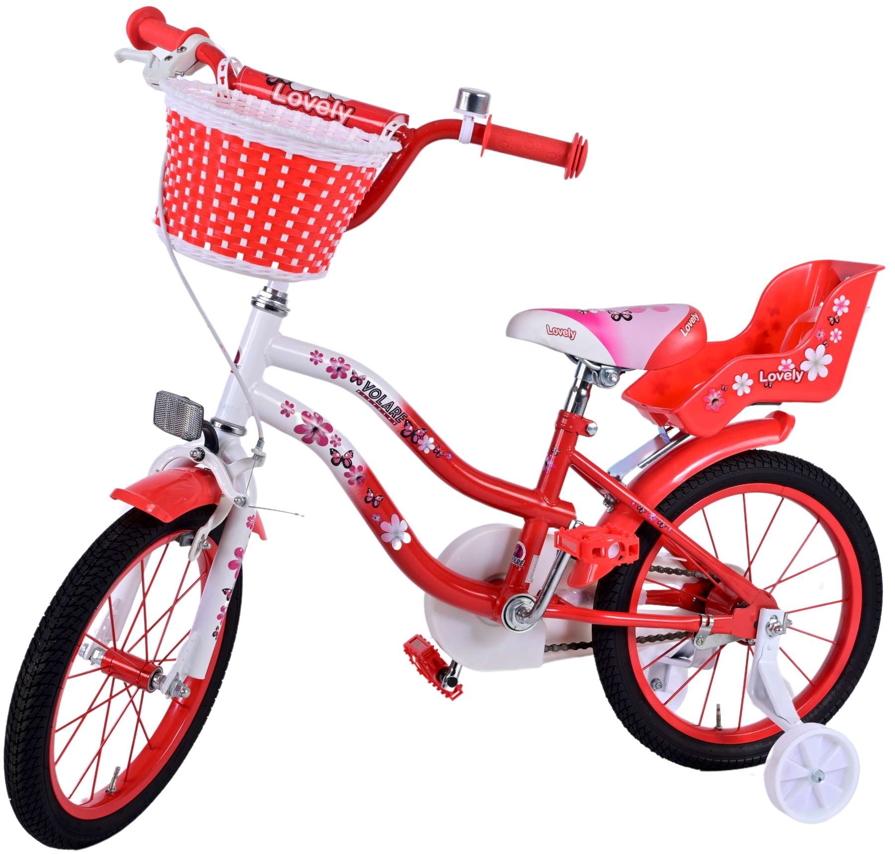 Volare Lovely children's bike - Girls - 16 inch - Red White