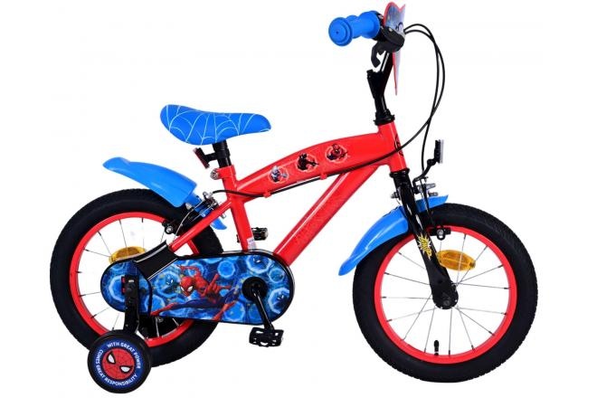 Ultimate Spider-Man Kids bike - Boys - 14 inch - Blue/Red - Two hand brakes