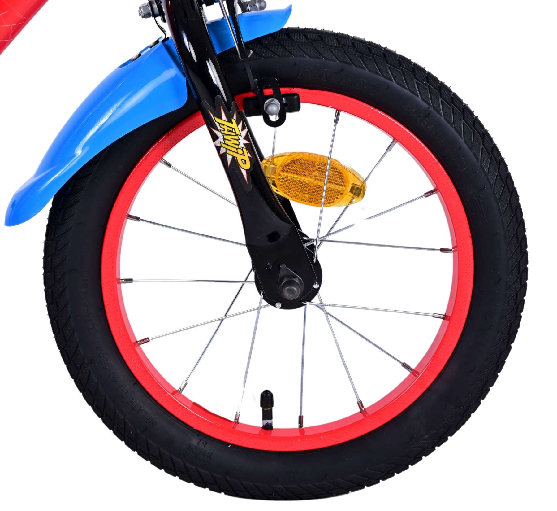 Ultimate Spider-Man Kids bike - Boys - 14 inch - Blue/Red - Two hand brakes