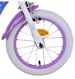 Disney Frozen 2 Kinderfahrrad - Mädchen - 14 Zoll - Blau/Lila - Zweihandbremsen