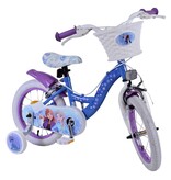 Disney Frozen 2 Kinderfahrrad - Mädchen - 14 Zoll - Blau/Lila - Zweihandbremsen