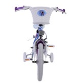 Disney Frozen 2 Kinderfahrrad - Mädchen - 14 Zoll - Blau/Lila - Zweihandbremsen