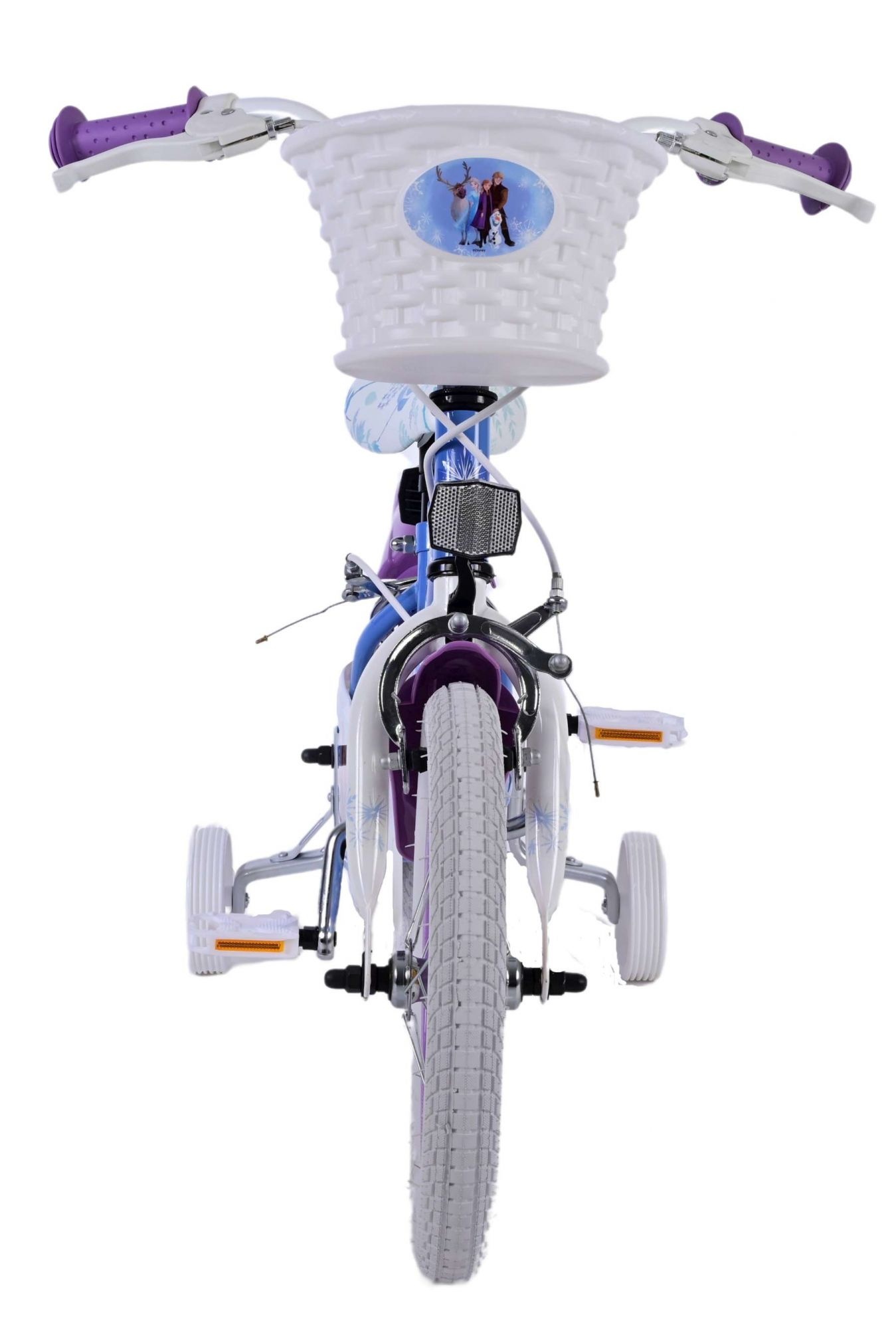 Disney Frozen 2 Kinderfahrrad - Mädchen - 14 Zoll - Blau/Lila - Zweihandbremsen